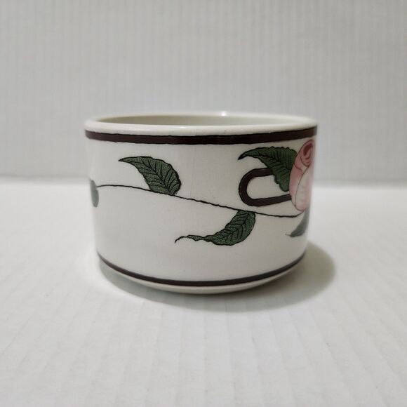 Salins France Decor Inalterable Retro Porcelain Cup Art Deco Roses - Picture 4 of 7